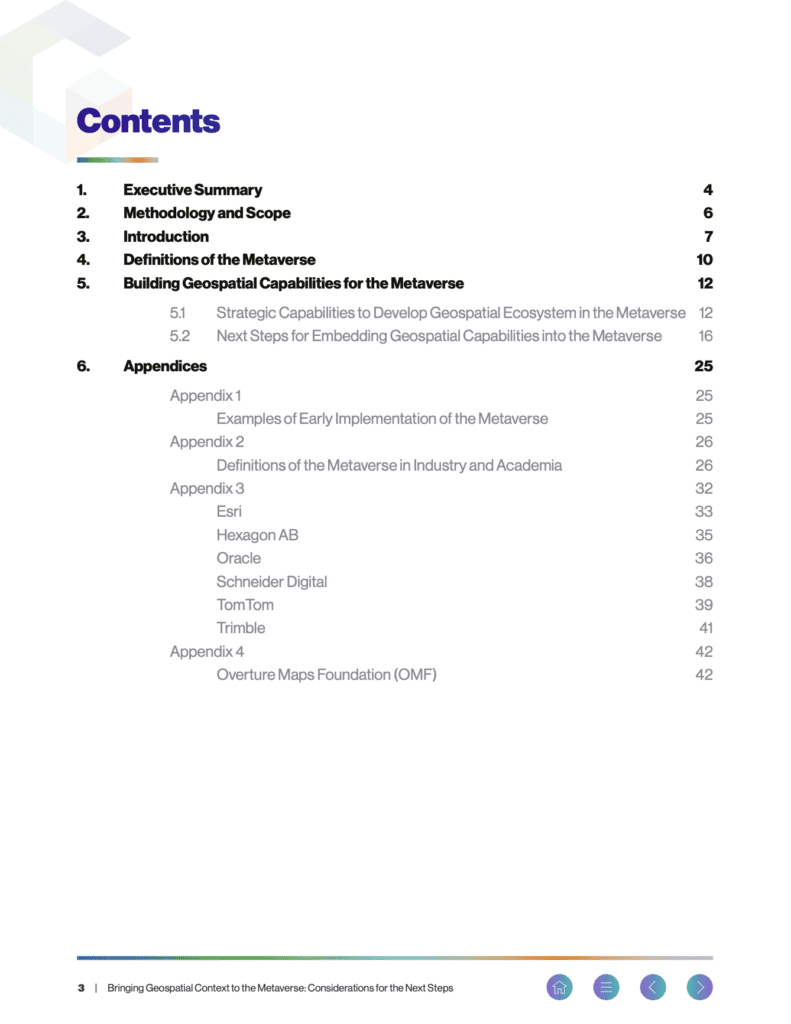 WGIC Table of Contents - Metaverse Report