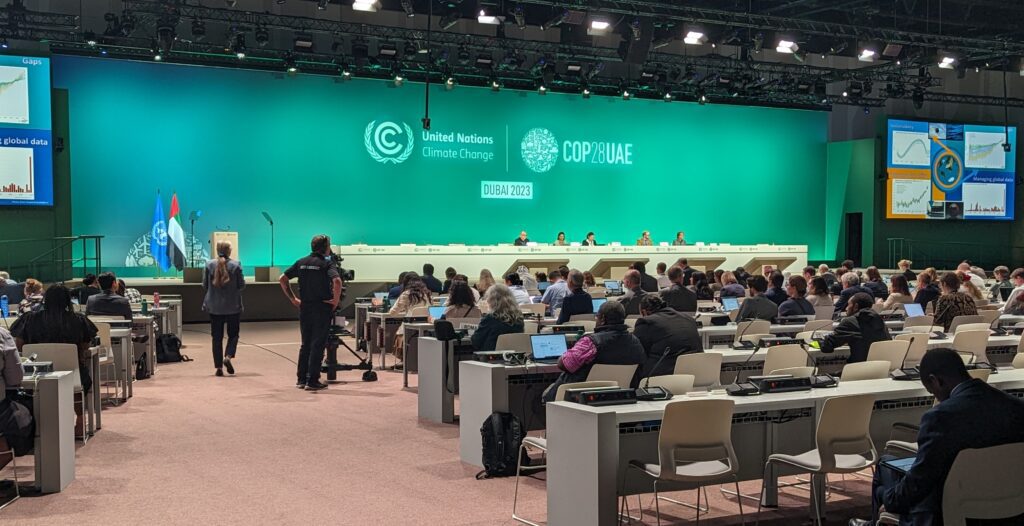 Image from the ongoing COP28. Source: WGIC