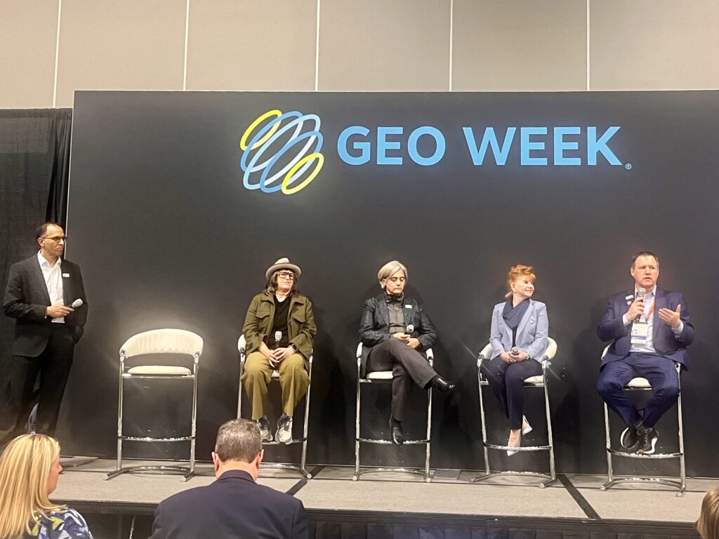 Panelists of the "When Demand Exceeds Supply - Strategies for the Rapidly-Growing Geospatial Workforce" panel at Geo Week 2024 